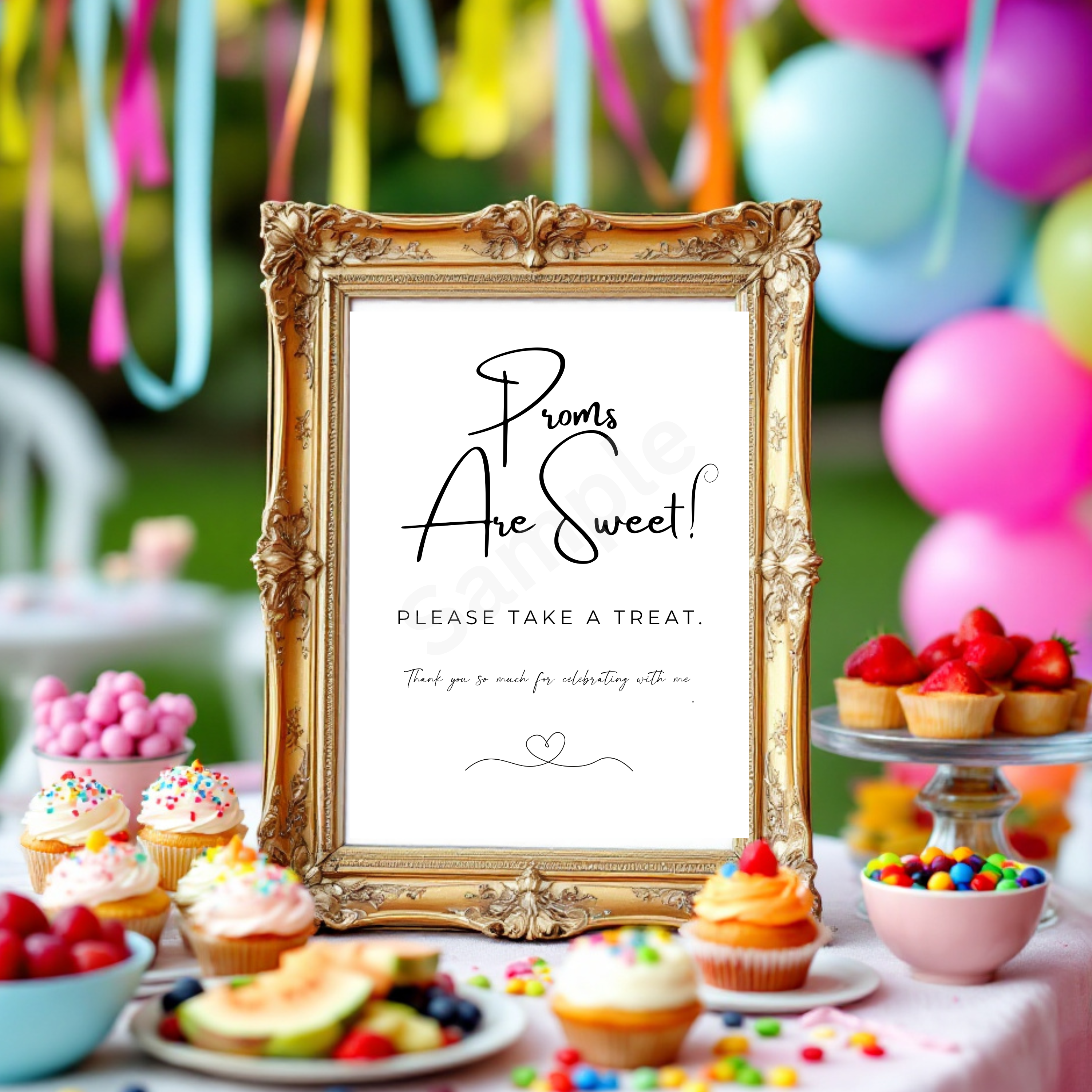Prom Party Sweet Treat Table Sign