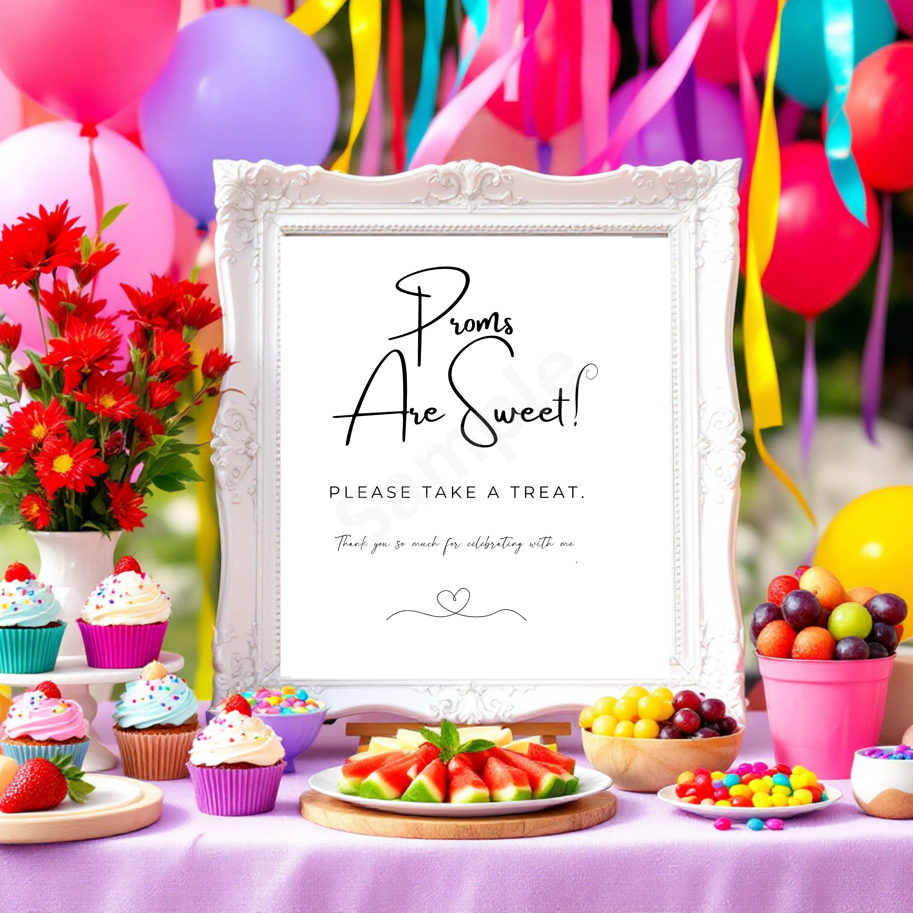 Prom Party Sweet Treat Table Sign