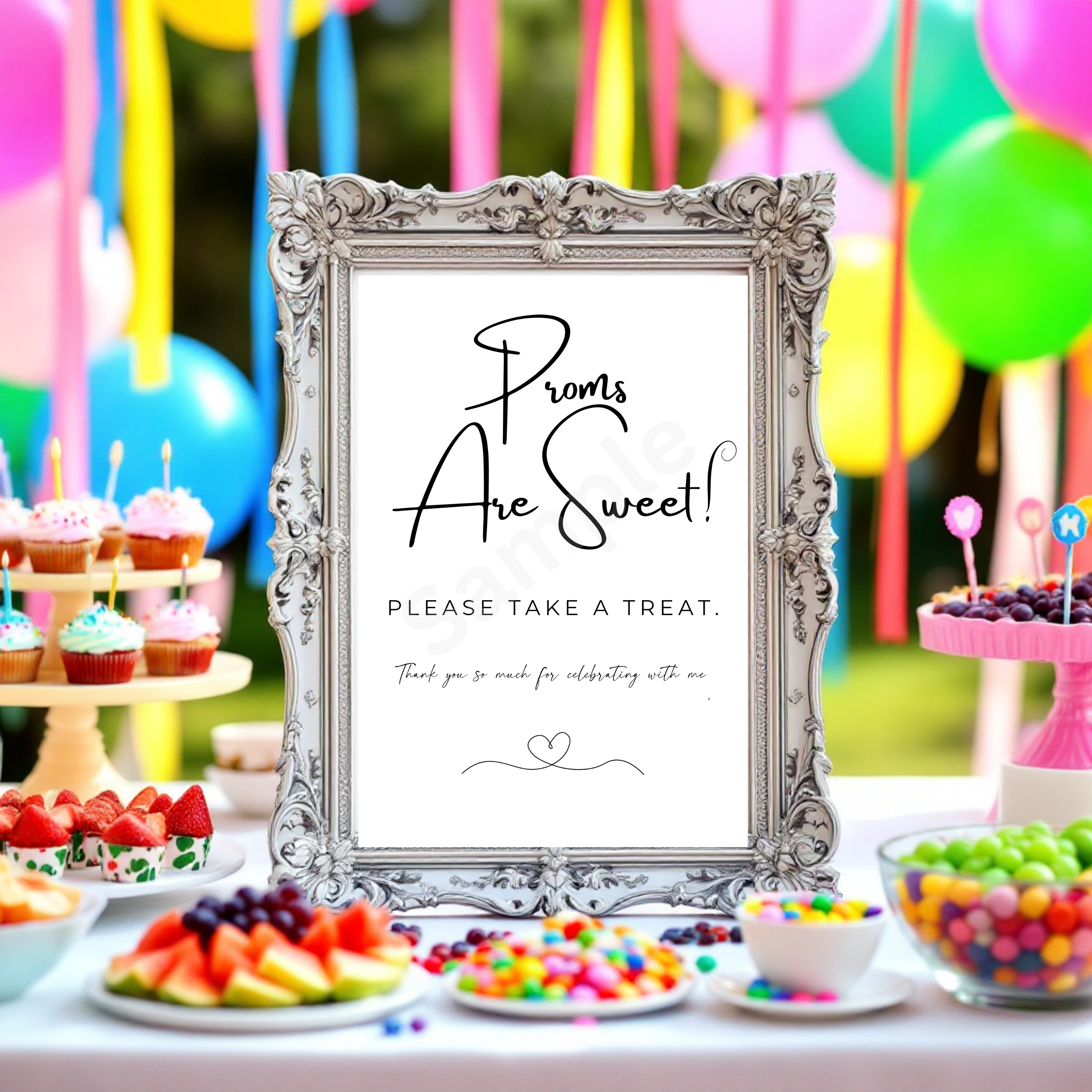 Prom Party Sweet Treat Table Sign