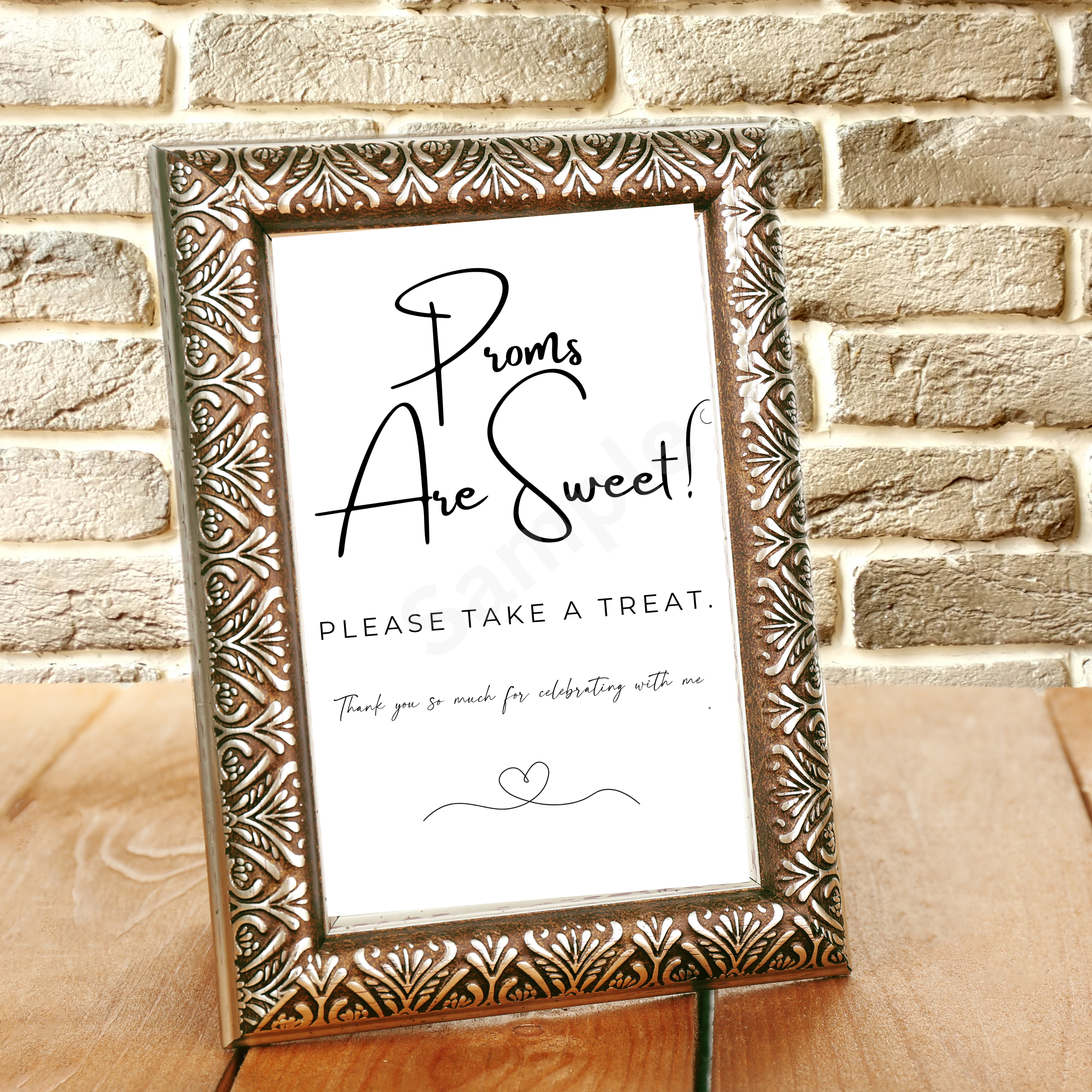 Prom Party Sweet Treat Table Sign