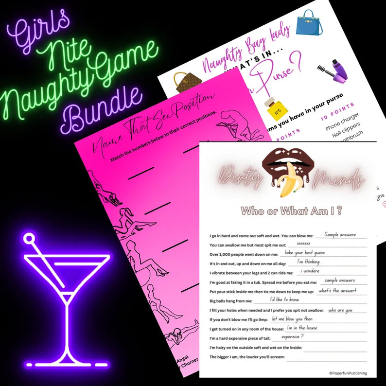 Girls Night Game Bundle Instant Download