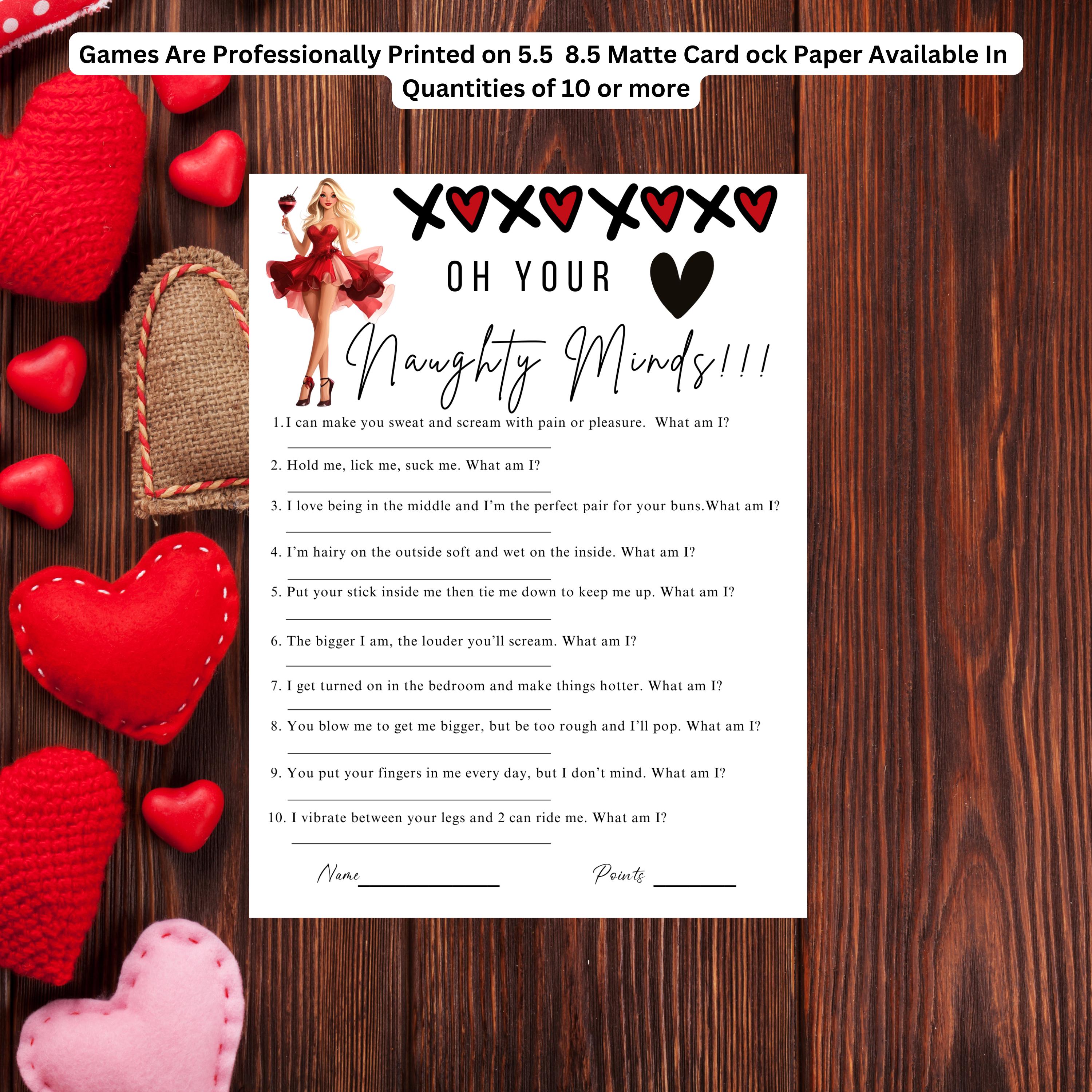 Naughty Minds African American games, African American Girls Night Games, Dirty Minds Game, Naughty Minds, Bachelorette Party Games, Bridal Shower Games, Galentines Games, African American, Baby Shower Games