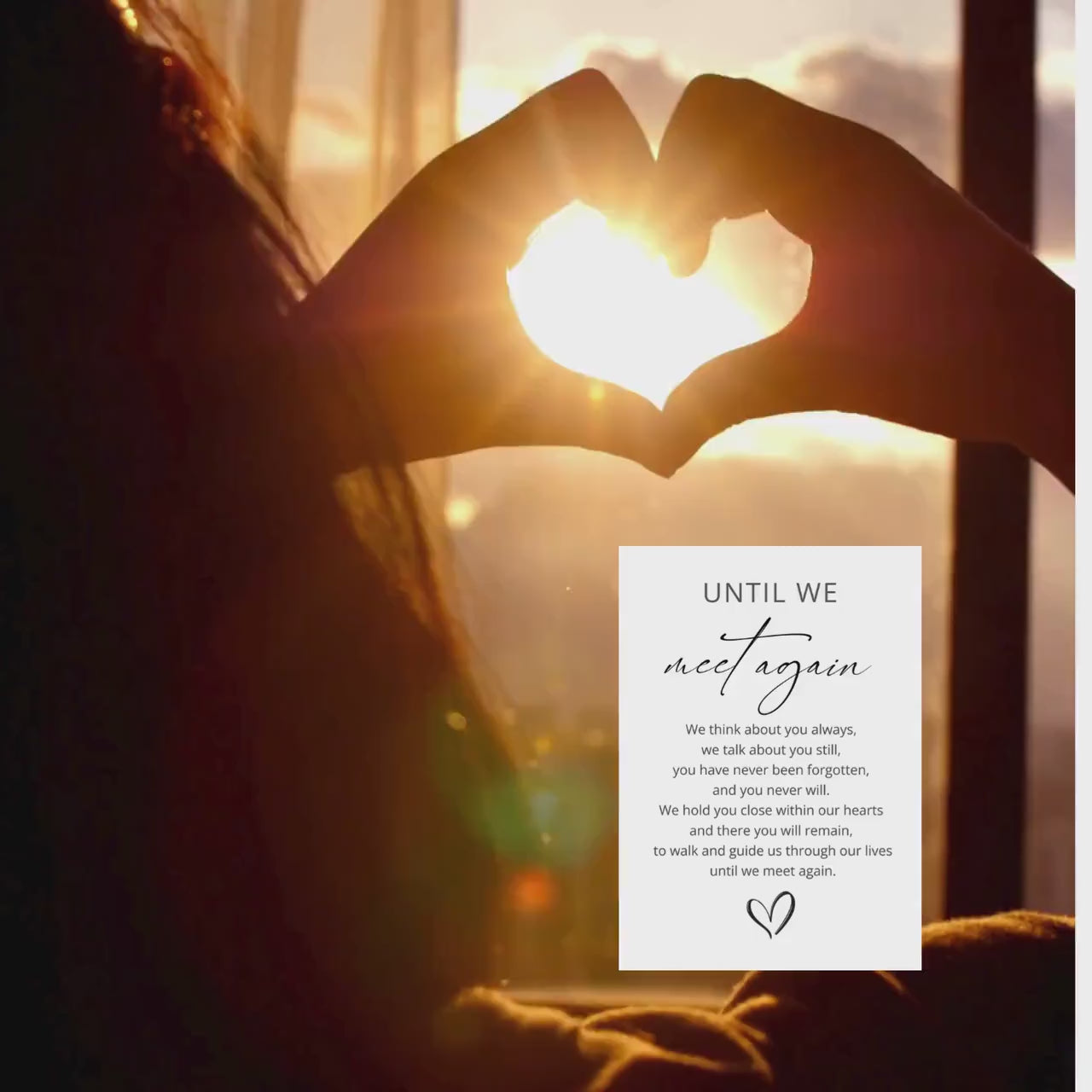 Until We Meet Again Sign, PRINTED + SHIPPED In Loving Memory Sign, Until We Meet Again Sign, In Memorial Sign, Wedding Memorial Sign,