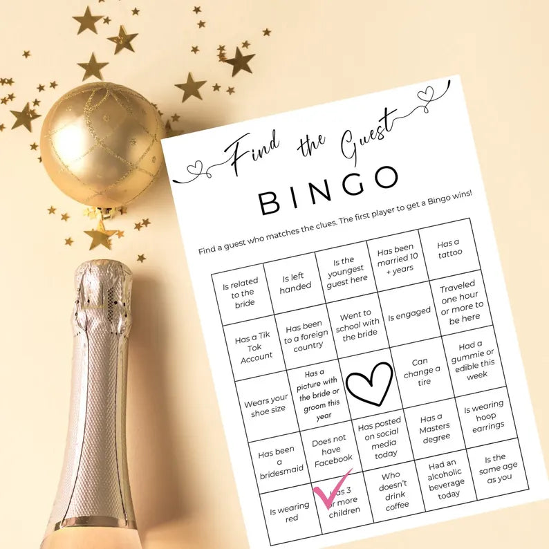 Wedding Table Game, Wedding Games, Wedding Games Bingo, Wedding Bingo, Wedding Games For Table, Reception Games For Guests