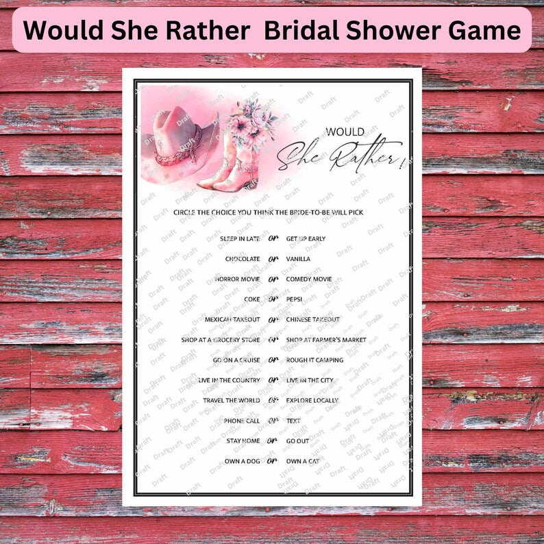 Batı Gelin Duşu Oyunları Anında İndir, Kovboy Gelin Duşu Oyunları, Nashville Gelin Duşu Oyunları, Eğlenceli Gelin Duşu Oyunları, Yazdırılabilir